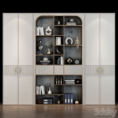 Furniture composition 612 - Wardrobe & Display cabinets - 3D model Display Unit Design, Hotel Room Design Plan, Scandi Minimalist, Wardrobe Display, Display Cabinet Design, Display Cabinet Modern, Showcase Cabinet, Office Cabinet, Luxury Closets Design