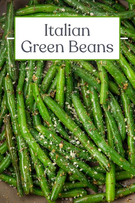 Whole Green Bean Recipes, String Bean Recipes, Fresh Green Bean Recipes, Seasoned Green Beans, Green Beans Side, Green Bean Salad Recipes, Italian Green Beans, Cooking Fresh Green Beans, Green Beans Side Dish