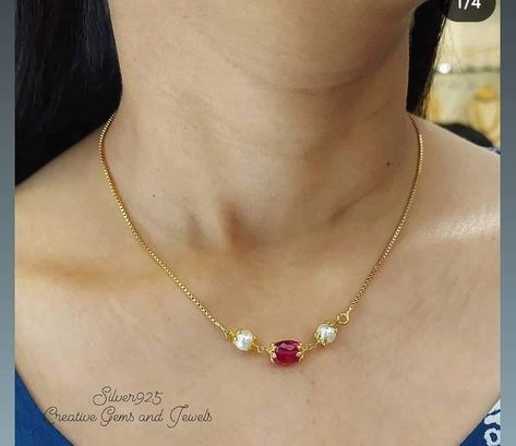 Simple Neck Chains Gold, Gold Jewellery Design Necklaces Simple, Simple Gold Choker Designs, Pearl Jewelry Design Simple, Pearl Jewelry Indian Simple, Pearl Necklace Designs Simple, Simple Chain Designs Gold, Gold Jewelry Simple Necklace Indian, Neck Chains Gold Simple