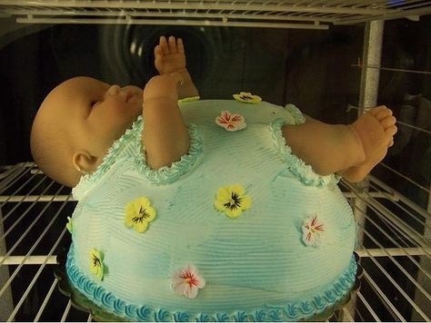 Crazy Baby Shower Cakes | POPSUGAR Moms Unique Baby Shower Cakes, Cake Wreck, Ugly Cakes, Cake Fails, Online Baby Shower, Cakes To Make, Cake Wrecks, Boy Baby Shower Ideas, Baby Shower Cakes For Boys