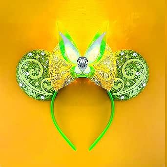 Tinkerbell Minnie Ears, Tinkerbell Mickey Ears, Tinkerbell Ears, Disney Ears Hat, Mickey Ears Headband, Disney Ears Headband, Diy Disney Ears, Diy Mickey Ears, Diy Disney