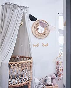 IBIZA VIBE MAMERIA Kids Bed Canopy with Frills Cotton Cover Net for Crib Reading Nook Curtain Hideaway Hanging Round Tent Nursery Bedding Play Room Decor Kids Bed Canopy, Play Room Decor, Princess Canopy Bed, Whimsical Bedroom, Hanging Tent, Canopy Curtains, Princess Bed, Kids Bed, Bed Canopy