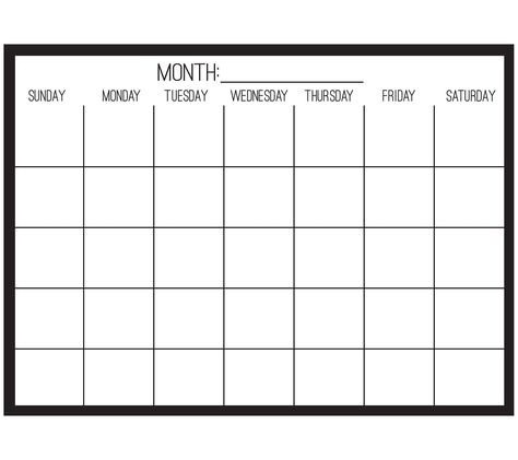 Black on Clear Monthly Calendar Planner Monthly Layout, Fitness Tracker Printable, Budget Planner Free, Habit Tracker Printable, Daily Calendar, Mini Calendars, Printable Calendar Template, Agenda Planner, Memo Boards