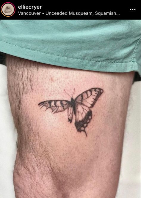 Nonbinary Butterfly Tattoo, Butterfly Tattoo Guy, Holes In Butterfly Wings Tattoo, Sick Butterfly Tattoo, Landed Butterfly Tattoo, Horror Butterfly Tattoo, Messy Butterfly Tattoo, Butterfly Broken Tatoo, Pinned Butterfly Tattoo