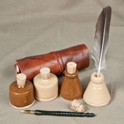 Stoneware Inkwells Quill Writing, Horse Costume, Leather Feathers, Antique Inkwells, Quill And Ink, Vintage Writing, Leather Bound Journal, Native American Crafts, Writing Accessories