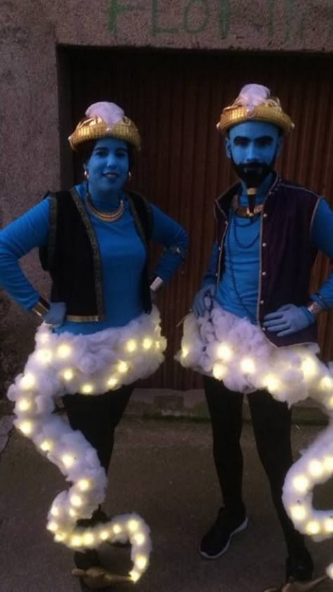 Genie Trunk Or Treat, Genie Costume Men, Genie Couple Costume, Female Genie Costume, Arabian Night Costume, Aladdin Trunk Or Treat Ideas, Aladdin Trunk Or Treat, Genie Halloween Costumes, Diy Genie Costume