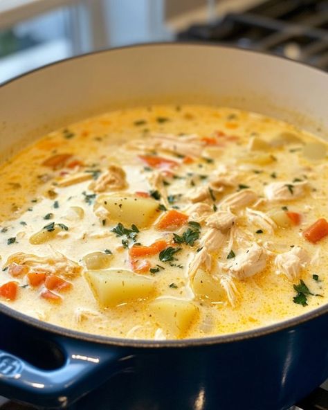 Cooktop Cove, Chicken Potato Soup, Slow Cooker Kitchen, Chicken Potato, Fall Soup, Healthy Soups, Chicken Ideas, Southern Kitchen, Southern Kitchens