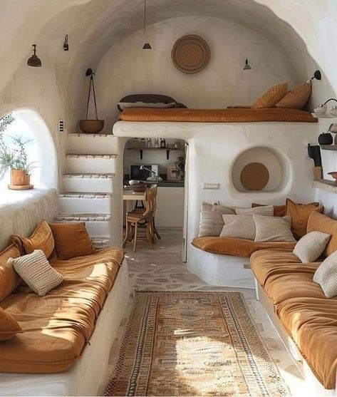 Organic House Interior, Adobe Decor, Cob House Interior, Earth Bag Homes, Adobe Home, Earthship Home, Tiny House Nation, Adobe House, Cob House