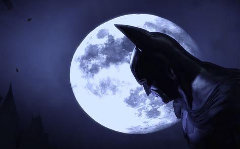 Batman in the moonlight Batman Arkham Asylum, Killer Croc, Batman And Catwoman, Arkham City, Batman Wallpaper, Arkham Asylum, Widescreen Wallpaper, Batman The Dark Knight, Superhero Wallpaper