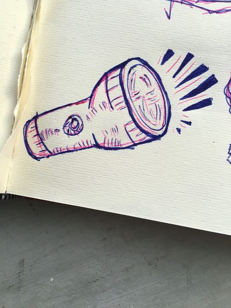 A lil flashlight I drew that I like a lot Flashlight Tattoo, Flashlight Drawing, 500 Drawing Prompts, Drawing Prompts, Drawing Prompt, Flashlight, Tattoos, Drawings, Electronic Products