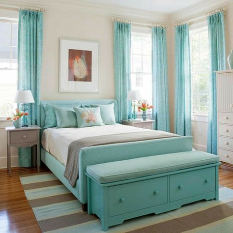 Turquoise Teen Bedroom, Cool Girl Bedrooms, Turquoise Room, Bedroom Turquoise, Beach Themed Bedroom, Teal Bedroom, Teen Bedroom Designs, Coastal Bedrooms