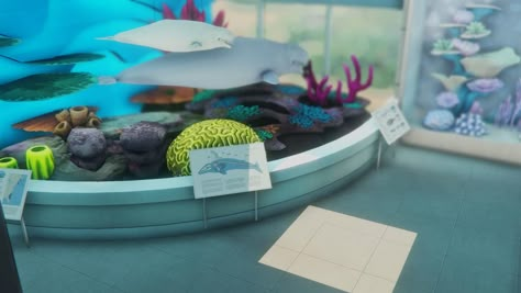 Ts4 Aquarium Cc, Sims 4 Marine Biologist, Sims Aquarium, Sims 4 Aquarium Build, Sims 4 Aquarium Cc, Sims 4 Aquarium, Aquarium Gift Shop, Sims 4 Sulani, Sims Cc Furniture