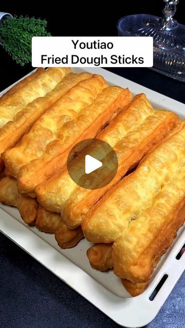 Chinese Fried Dough, Chinese Donuts Easy, Youtiao Recipe, Chinese Doughnut, Chinese Donuts, Donut Sticks, Almond Tart, Mini Bundt, Cooking Challenge