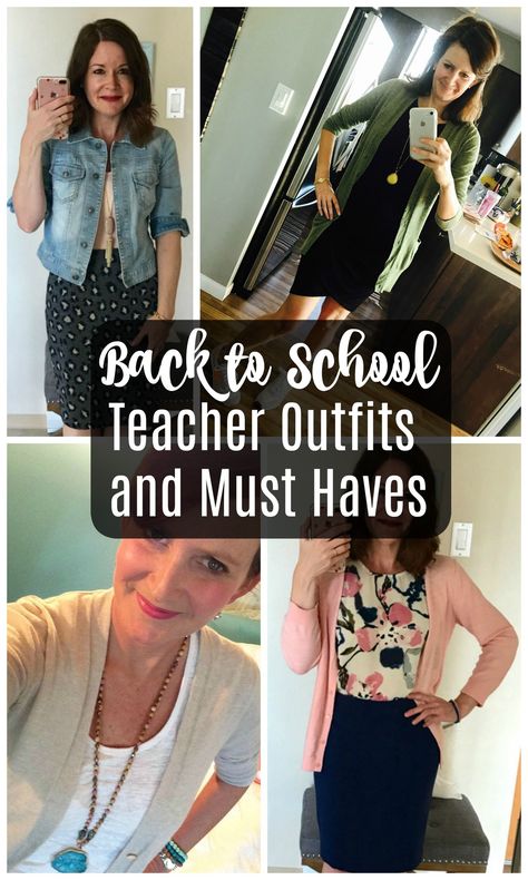 Teacher outfits and back to school style must haves!  Real Teachers Back to School Outfits and Must Haves + Giveaway! http://getyourprettyon.com/real-teachers-back-school-outfits-must-haves-giveaway/?utm_campaign=coschedule&utm_source=pinterest&utm_medium=Alison%20Lumbatis%20%7C%20Get%20Your%20Pretty%20On&utm_content=Real%20Teachers%20Back%20to%20School%20Outfits%20and%20Must%20Haves%20%2B%20Giveaway%21 Back To School Teacher Outfits, Preschool Teacher Outfits Casual, School Teacher Outfit, Casual Teacher Outfit, School Teacher Outfits, Back School Outfits, Preschool Teacher Outfits, Teacher Attire, Teacher Outfits Elementary