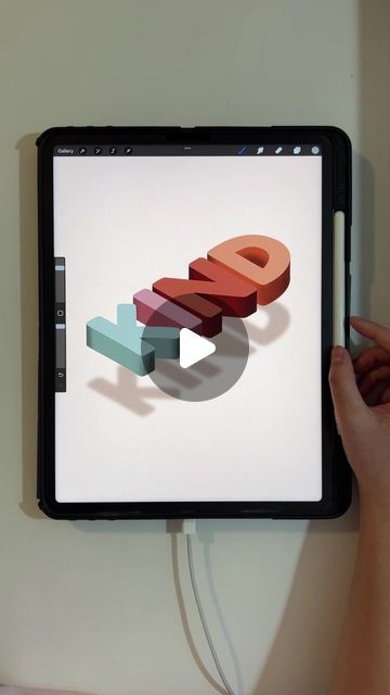 11K views · 1.2K likes | The Creative Bix on Instagram: "How to Make 3D Floating Letters in the app Procreate!   In this tutorial, I used the Milk Tooth Font, Muted Dusk Color Palette, Sadie Brush, and Speckled Brushes! You can find all of these in my shop (linked in bio) 🧡  Thank you so much for watching and I hope you enjoy this fun project 🥰" The Creative Bix, How To Import Fonts To Procreate, 3d Text Procreate, Typography In Procreate, 3d Bubble Letters Procreate, Neon Letters Procreate, Procreate App Tutorial, Font Combo, Free Handwriting