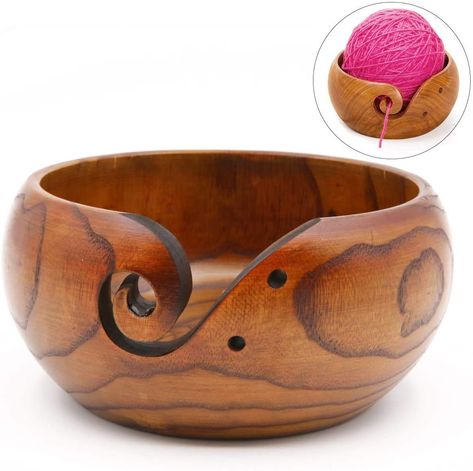 Wool Holder, Wooden Yarn Bowl, Knitting Bowl, Crochet Bowl, Yarn Holder, Yarn Storage, Crochet Wool, Wool Balls, Knitting Wool