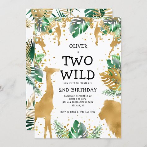 Safari Invitations, Baby Shower Invites Neutral, Wild One Birthday Invitations, Safari Green, Green Invitations, Safari Baby Shower Invitations, Two Wild, Wild One Birthday, 2nd Birthday Invitations