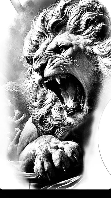 Lion Helmet Tattoo, Cool Lion Tattoos For Men, Spartan Lion Tattoo Design, Lion Of God Tattoo, Full Body Lion Drawing, Lion Walking Tattoo, Lion Spartan Tattoo, Spartan Tattoo Stencil, Lion Chest Tattoo Men