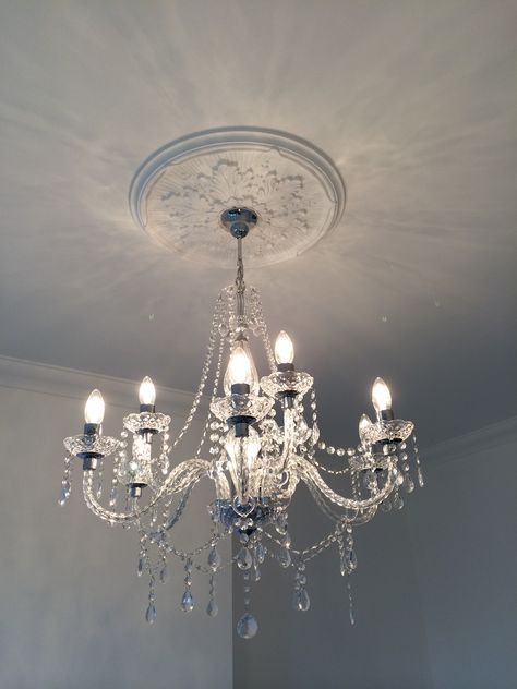 Gothic Bathroom Ideas, Victorian Gothic Home Decor, Victorian Ceiling, Victorian Chandelier, Bathroom Chandelier, Chandelier Makeover, Chandelier Decor, Small Chandelier, Bathroom Ceiling Light