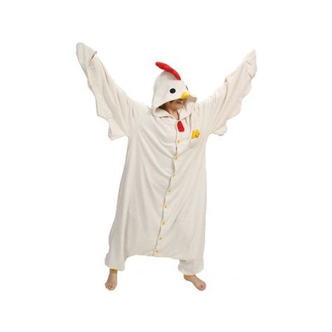 Honeystore Unisex Unisex Pyjamas Animal Cock Halloween Onesie Costume (£20) ❤… Halloween Costume Onesie, Pajamas White, White Halloween Costumes, Animal Anime, Animal Cosplay, Animal Halloween Costumes, Onesie Costumes, Unisex Pajamas, Halloween Onesie