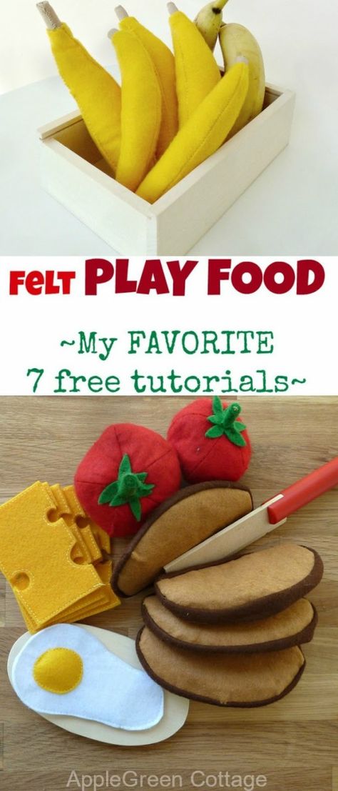 Food Tutorials, Felt Food Patterns, Felt Fruit, Baby Mobil, Felt Play Food, Homemade Toys, Food Patterns, Trendy Sewing, Beginner Sewing Projects Easy