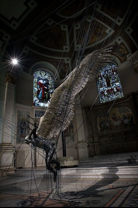 Statue of Lucifer displayed in London - post - Imgur Statue Of Lucifer, Digital Museum, Angel Aesthetic, Morning Star, Romantic Art, Ethereal Art, Holy Trinity, Fallen Angel, Art Display