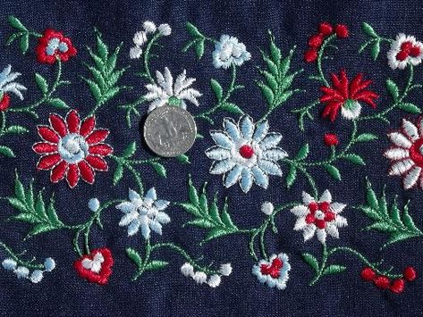 Swiss Clothing, Swiss Art, Vermont House, Swiss Embroidery, Europe Tour, Girl Scout Juniors, Border Fabric, Alpine Style, Laurel Leaves