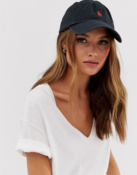 Polo Hat Outfit, Black Cap Outfit, Black Hat Outfit, Polo Ralph Lauren Cap, Ralph Lauren Cap, Polo Cap, Ralph Lauren Hats, Polo Hat, Cap Outfit