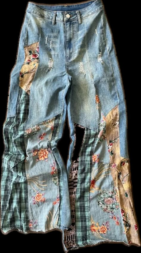 Leg Patchwork, Ropa Upcycling, Fun Jacket, Star Struck, Estilo Hippie, Patchwork Jeans, Upcycled Fashion, Refashion Clothes, Dreams Come True