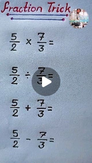 8.8K comments | Manir Ansari on Instagram: "Fraction Trick 😱 #shorts" Fractions Tricks, Fraction Tricks, Math Poems, Maths Tricks, Teaching Math Strategies, Cool Math Tricks, Math Magic, Learning Mathematics, Math Tutorials