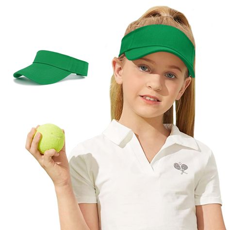 PRICES MAY VARY. Material: The kids visor sun hat is made of 100% cotton, breathable and comfortable for the perfect fit, especially for outdoor activities. Fine cotton fabric protects the hair and eyes from Ultraviolet. 100% cotton sweatband make kids feel fresh. Design: Top empty perfect for kids outdoor activities, and also most suitablie for girls high ponytail messy bun. The wide brim design of the kids sun hat can block sunlight and ultraviolet rays from shining on the face, avoid sunburn, Tennis Hat, Ponytail Messy, Dinosaur Hat, Kids Sun, Kids Sun Hat, Kids Baseball Caps, Girls Winter Hats, Golf Visor, Sun Visor Hat