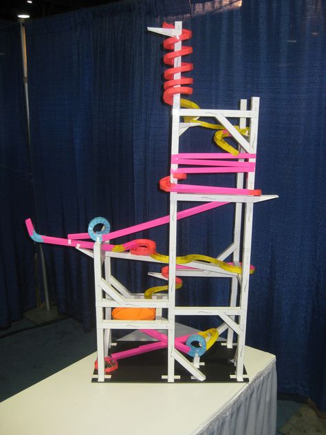 All sizes | The Finished Long Beach Paper Roller Coaster | Flickr - Photo Sharing! Paper Roller Coaster, Geometry Project, Cactus Quotes, Maths Fun, Physics Projects, Marble Race, Coaster Projects, Rube Goldberg, Classroom Tips