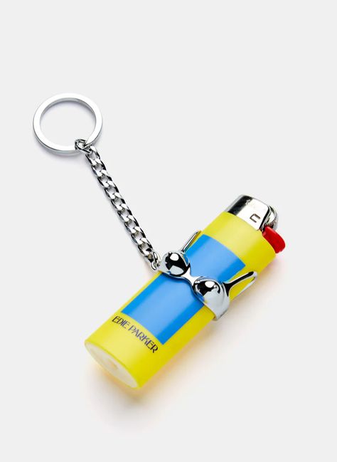 Edie Parker lighter holder key chain Edie Parker Lighter Bag, Lighter Keychain, Lighter Holder, Metal Lighter, Cool Lighters, Slouch Socks, Acrylic Clutch, Aesthetic Light, Cool Electronics