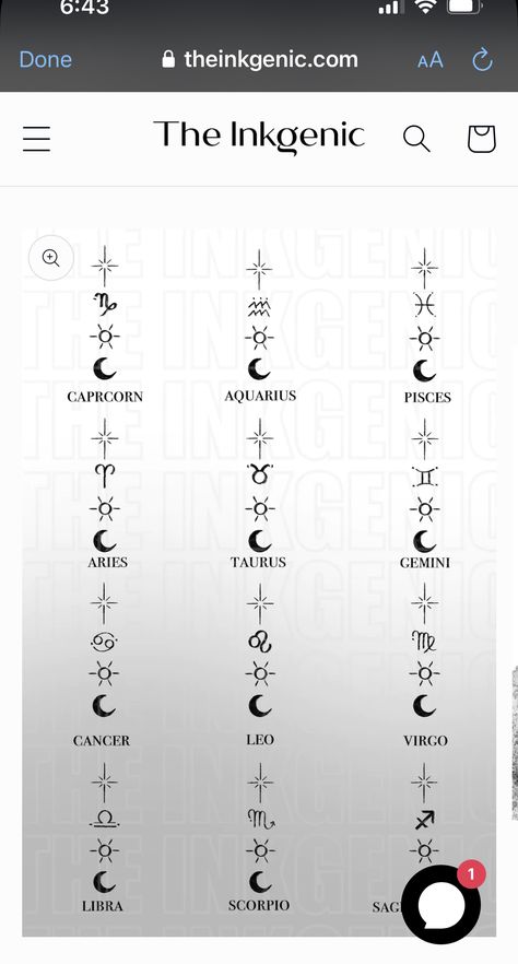 Capricorn Symbol Tattoo For Women, Virgo And Libra Tattoo, Virgo And Libra Tattoo Combined, Delicate Neck Tattoos Women, Leo Scorpio Tattoo, Celestial Tattoos, Virgo Tattoo Designs, Geometry Symbols, Cupid Tattoo