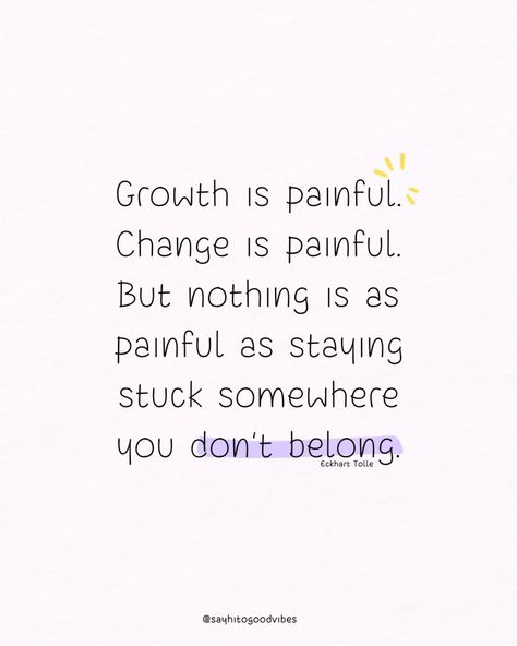 Personal growth often comes with challenges, but the pain of staying stuck is far greater. Embrace change and move forward. 🌱🔥 📘 Quote from "The Power of Now" by Eckhart Tolle. #PersonalGrowth #EmbraceChange #SelfImprovement #Inspiration #Motivation #Empowerment #PositiveThinking #Transformation #Mindset #Success #WellBeing Change Quotes Moving, Power Moves Quotes, Small Changes Quotes, Quotes About Moving Forward, Moving Forward Quotes, The Power Of Now, Power Moves, Power Of Now, Eckhart Tolle