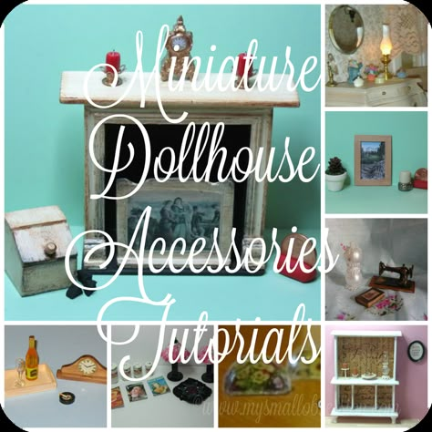 Free Dollhouse DIY - My Small Obsession Dollhouse Furniture Tutorials, Cardboard Dollhouse, Barbie House Furniture, Room Box Miniatures, Miniature Dollhouse Accessories, Dollhouse Tutorials, Dollhouse Miniature Tutorials, Doll Furniture Diy, Diy Barbie Furniture