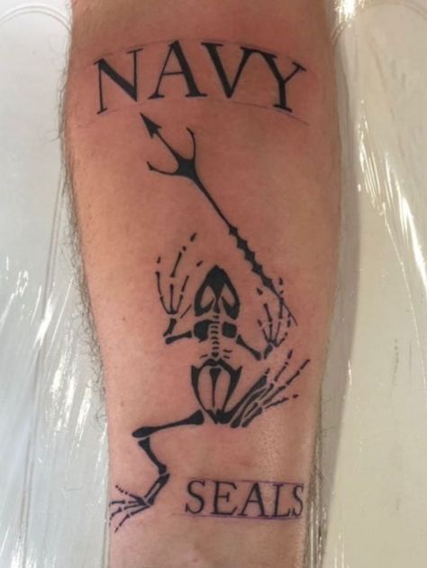 Tattoo uploaded by Montouro | U.S Navy Seals - Frogman | 523272 | Tattoodo Navy Seals Tattoo, Navy Seabees Tattoo, Navy Related Tattoos, Frogman Tattoo, Navy Tattoo Ideas, Usn Navy Tattoo, Navy Seal Tattoos, Cap Sleeve Tattoos, Navy Seal Frogman Logo