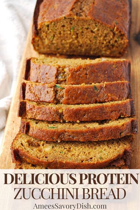 Kodiak Zucchini Bread, Gluten Free Protein Bread, Protein Zucchini Bread, Lemon Zucchini Loaf, Savory Zucchini Bread, Protein Bread Recipes, Gluten Free Zucchini Bread, Zucchini Bread Healthy, Zucchini Recipes Healthy