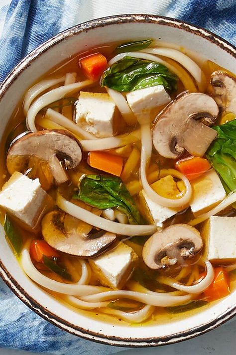 Vegetarian Udon Noodles, Udon Soup Recipe, Soup Recipe Ideas, Udon Soup, Udon Noodle Soup, Udon Noodle, Soup Vegetarian, Vegetarian Soup Recipes, Healthy Soups