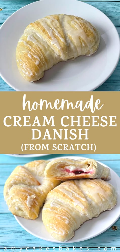 Healthy Danish Recipe, Easy Morning Pastries, Entenmanns Copycat Cheese Danish, Almond Cream Cheese Danish, Cheese Danish Filling Recipe, Homemade Danish Pastry Dough, Gluten Free Cheese Danish Recipe, Danish Cream Cheese Filling, Cream Cheese Breakfast Ideas