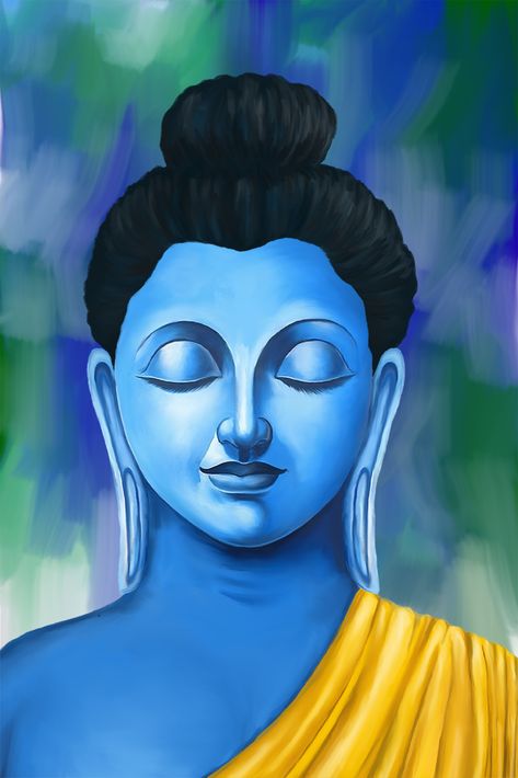 Bhudha Image Art, Buddha Canvas Art, Buddha Drawing, Buddha Painting Canvas, Buddhist Art Drawing, Ganesh Art Paintings, Buddha Canvas, Buddha Art Drawing, Gautam Buddha