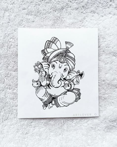 Ganesh Ji Pencil Sketch Easy, Ganesh Doodle Art, Ganesh Ji Mandala Art, Krishna Pen Art, Ganesh Ji Pencil Sketch, Easy Ganesha Drawing, Ganesh Sketch, Ganesh Ji Drawing, Ganesh Bappa