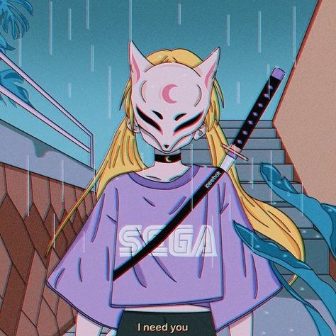 𝕬𝔫𝔤𝔢𝔩𝔦𝔫𝔞 𝕸𝔦𝔠𝔥𝔢𝔩𝔩𝔢 🧜🏻‍♀️ (@angelin_a_michelle) • Instagram photos and videos Vaporwave Character, Girl Samurai, I Need You, Need You, Aesthetic Anime, Instagram Photos, Anime, On Instagram, Instagram