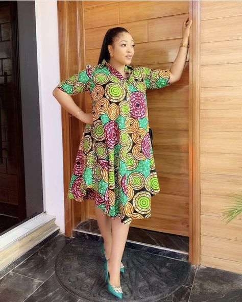 African Wear For Pregnant Women, Free Gown For Pregnant Women, Gown For Pregnant Women, Latest Ankara Short Gown, Short Gown Styles, Elegant Maternity Dresses, Ankara Outfits, Women Gown, Flared Dresses