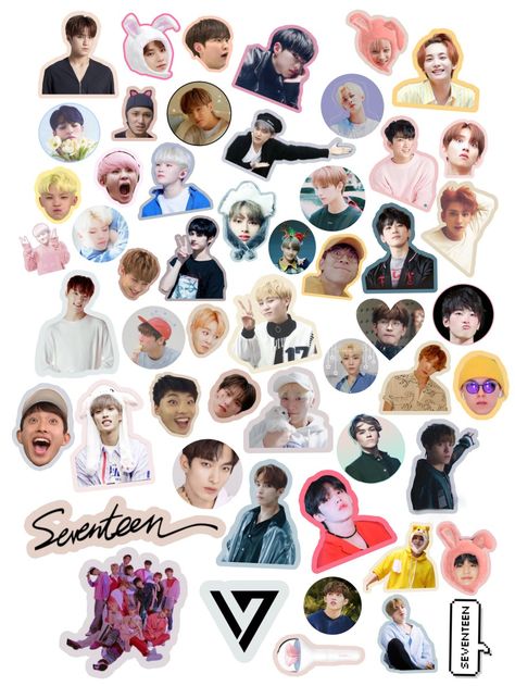 Kpop Stickers Seventeen, Svt Stickers Printable Set, Seventeen Stickers Printable Set, Kpop Stickers Printable Seventeen, Printable Stickers Kpop, Seventeen Stickers Png, Svt Stickers Printable, Seventeen Stickers Printable, Seventeen Png