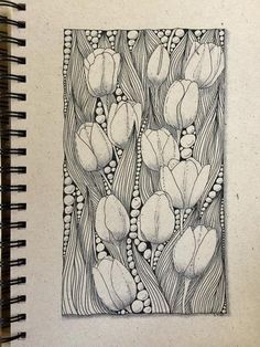 Tulips. I used a pigma pen on journal paper. The tangle: tipple in the spaces. Zantangle Art, Drawing Eyes, Zentangle Artwork, Drawing Hair, Drawing On Paper, Tangle Art, Piece Of Paper, Zentangle Drawings, Doodle Art Designs