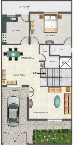 Duplex Floor Plans | Indian Duplex House Design | Duplex House Map 30 50 House Plans India North Facing, Home Naksha House Design, 30 60 Feet House Plan, Home Plans Indian, House Map Design, Home Map Design, 30x50 House Plans, 20x40 House Plans, 30x40 House Plans