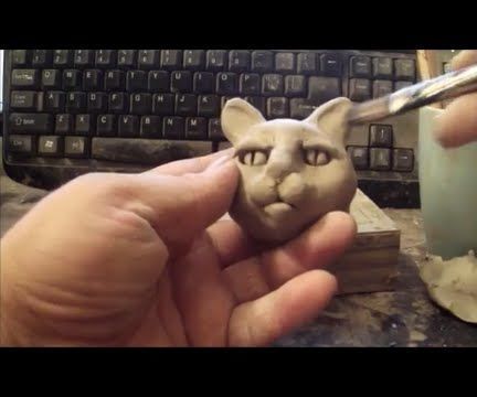 How to Sculpt a Cat Face in Clay - Speed Sculpt Angel Tutorial, How To Make Ceramic, Polymer Clay Cat, Clay Cat, Sculpting Tutorials, Sculpture Art Clay, Cat Puzzle, 3d Figures, Pottery Handbuilding