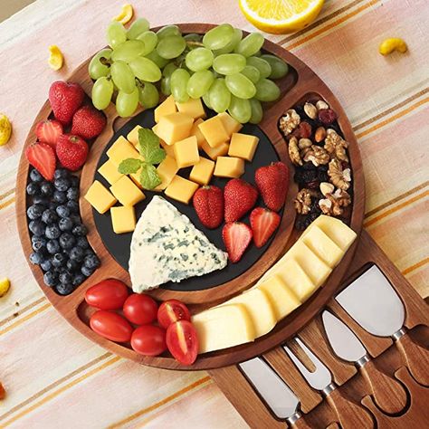 AmazonSmile | CTFT Cheese Board Set Charcuterie Boards Acacia Round Platter Serving Tray Charcuttery Meat Platter With Knife Set And Marble Plate Gifts For Mother’s Day Housewarming Christmas Wedding Anniversary: Cheese Servers Platter Plates Serving Trays, Plate Gifts, Wooden Platters Serving Trays Round, Fruit And Brie Plate, Wooden Meat Board Serving Platters, Marble Platters Serving Trays, Meat Cheese Platters Charcuterie Board Wedding, Marble Plate, Cheese Board Set