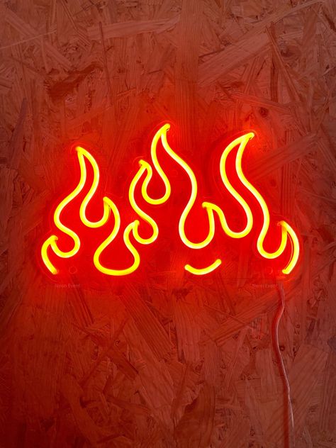 #NeonSigns #BrightIdeas #NeonSignNames #NeonInspiration #NeonRoom #RoomDecor Fire Neon Sign, Neon Event, Cafe Wall Art, Neon Flex, Neon Decor, Vintage Neon Signs, Bedroom Light, Cafe Wall, Sign Wall Decor